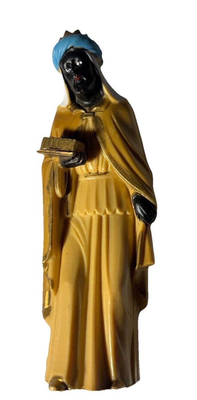 Vintage Art Plastics Nativity King Balthazar Replacement Figure Hong Kong 5”
